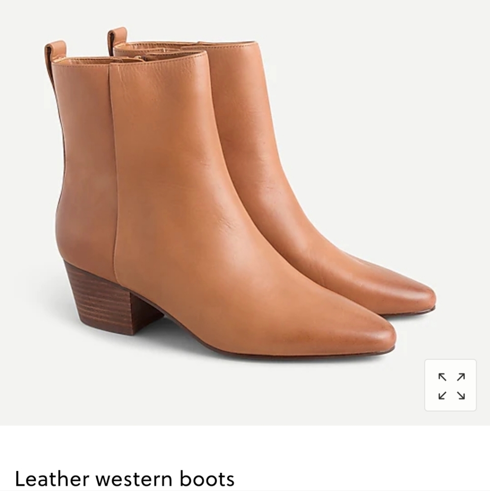 J. Crew Leather Western Boot